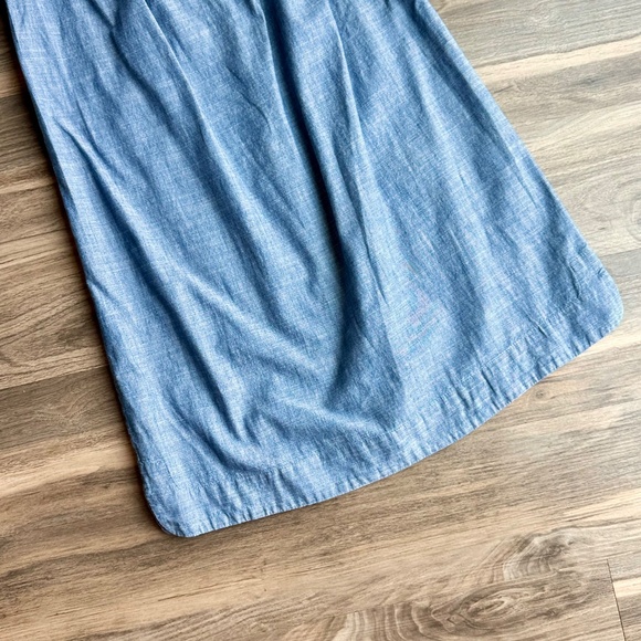 J. Crew Chambray Smocked Off-Shoulder Dress Blue Size 4 - Picture 8 of 13